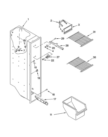 Freezer liner parts