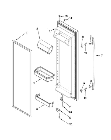Refrigerator door parts