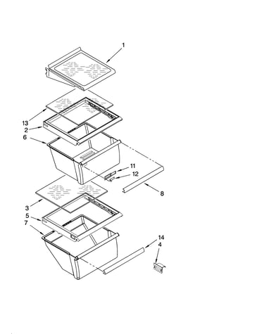 Refrigerator shelf parts
