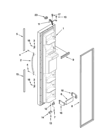 Freezer door parts