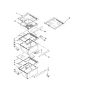 Whirlpool ED5HBEXTQ00 refrigerator shelf parts diagram
