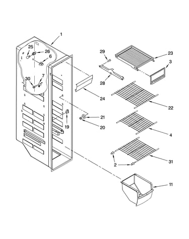 Freezer liner parts