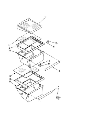 Refrigerator shelf parts