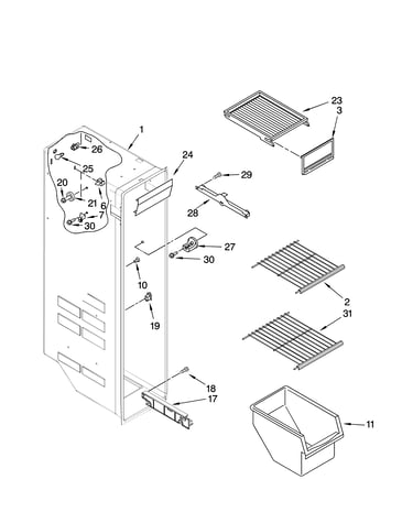 Freezer liner parts