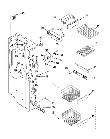 Freezer liner parts