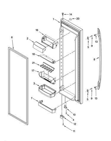 Refrigerator door parts