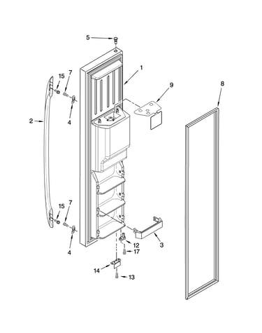 Freezer door parts