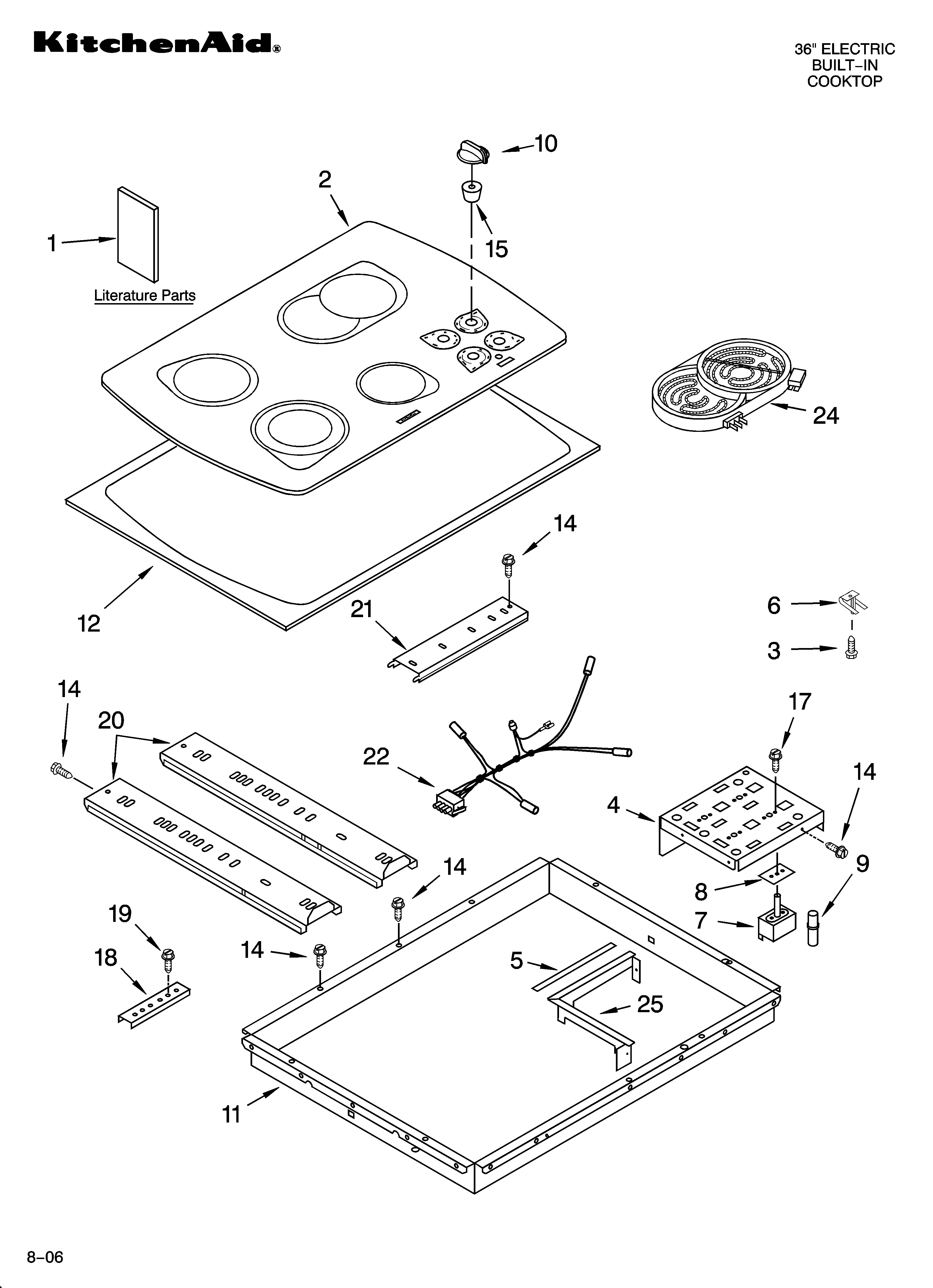 Cooktop parts, optional parts