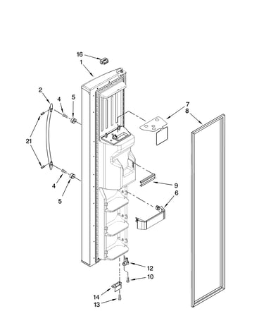 Freezer door parts