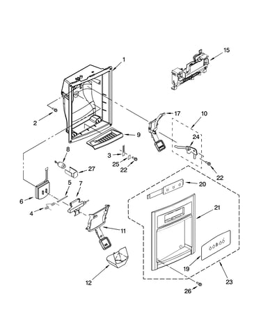 Dispenser front parts