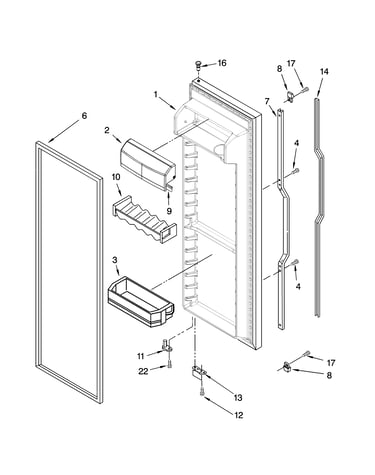 Refrigerator door parts