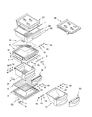 Refrigerator shelf parts