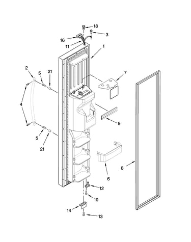 Freezer door parts