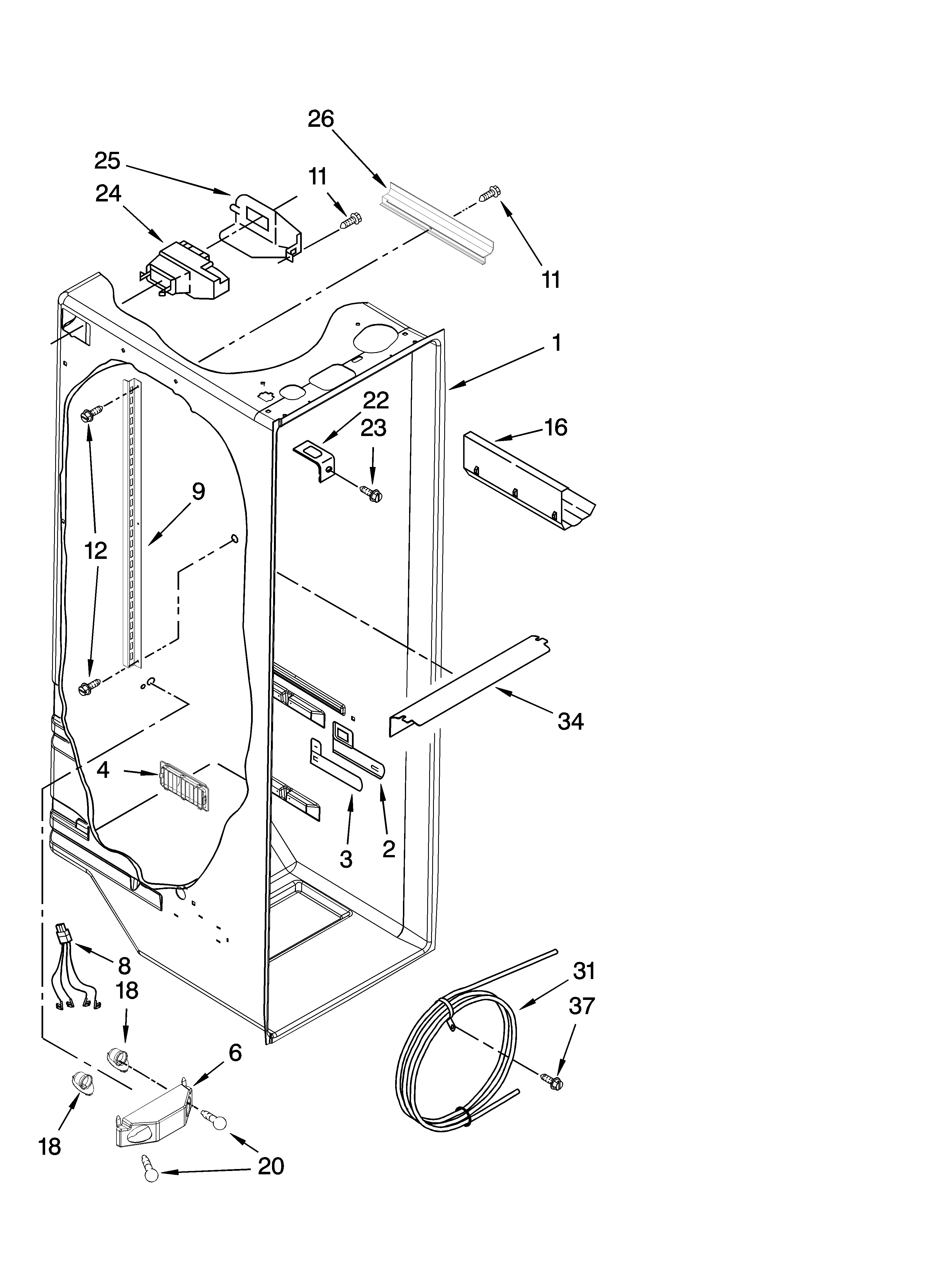 REFRIGERATOR LINER PARTS