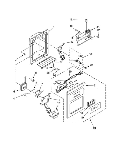 Dispenser front parts