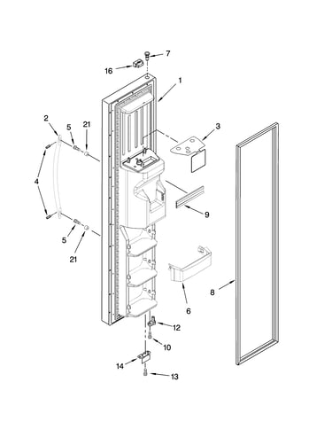 Freezer door parts