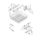 KitchenAid KUDP02FSPA1 upper rack and track parts diagram