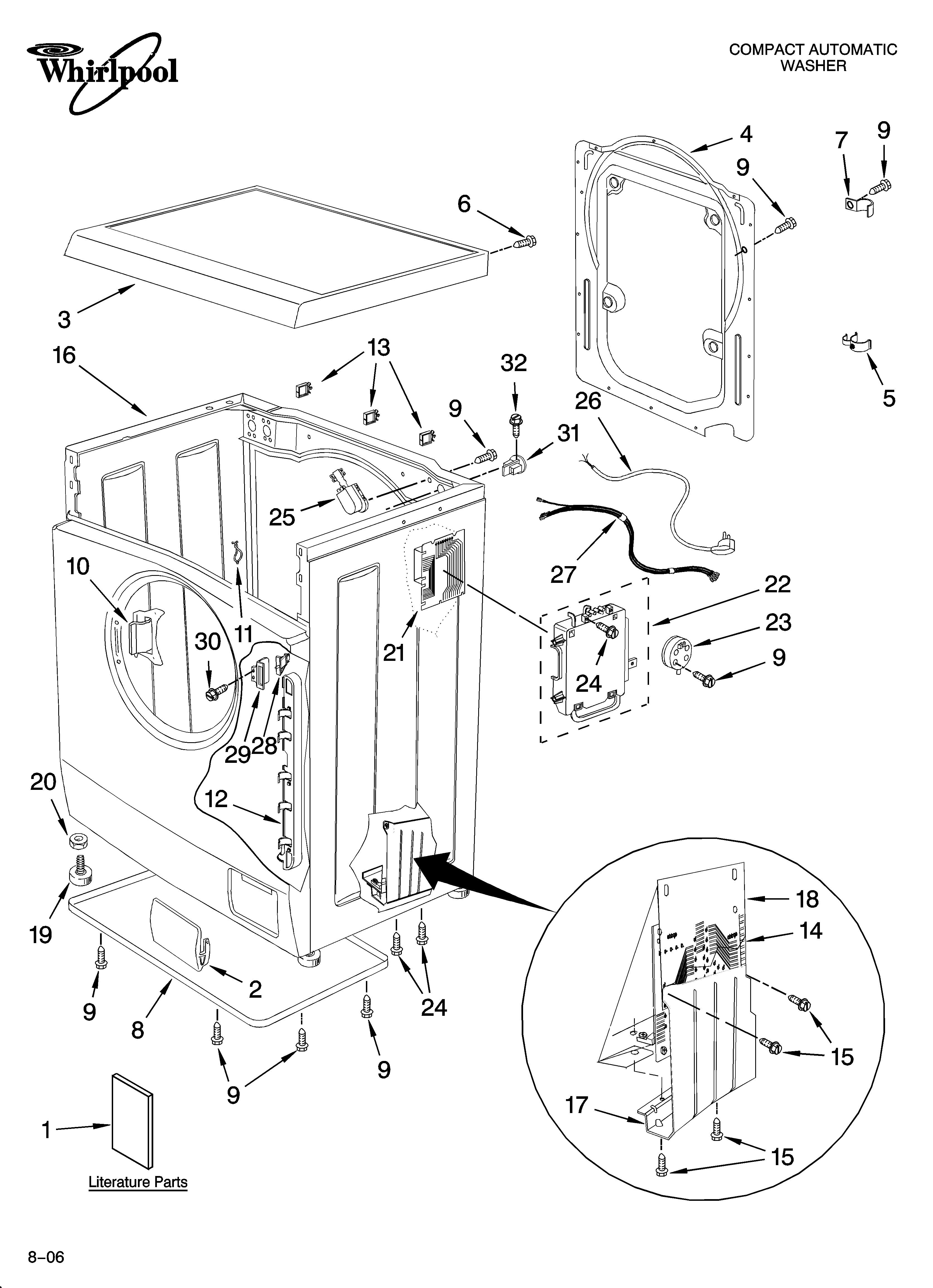 Top and cabinet parts