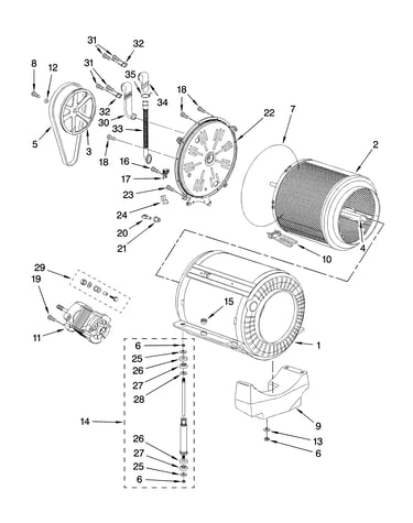 Basket and tub parts