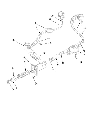 Pump parts, optional parts (not included)
