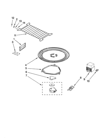 Magnetron and turntable parts