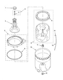 Agitator, basket and tub parts