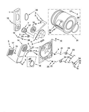 Bulkhead parts, optional parts (not included)