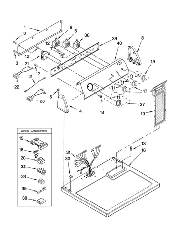 Top and console parts