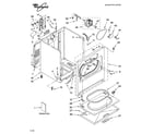 Whirlpool WED5821SW0 cabinet parts diagram