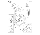 Whirlpool WGD6200SW0 top and console parts diagram