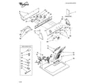 Whirlpool 3DWED5605SQ0 top and console parts diagram