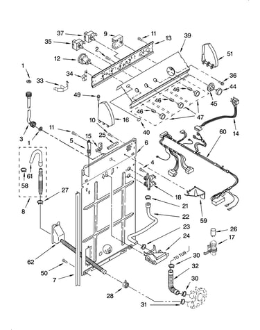 Controls and rear panel parts