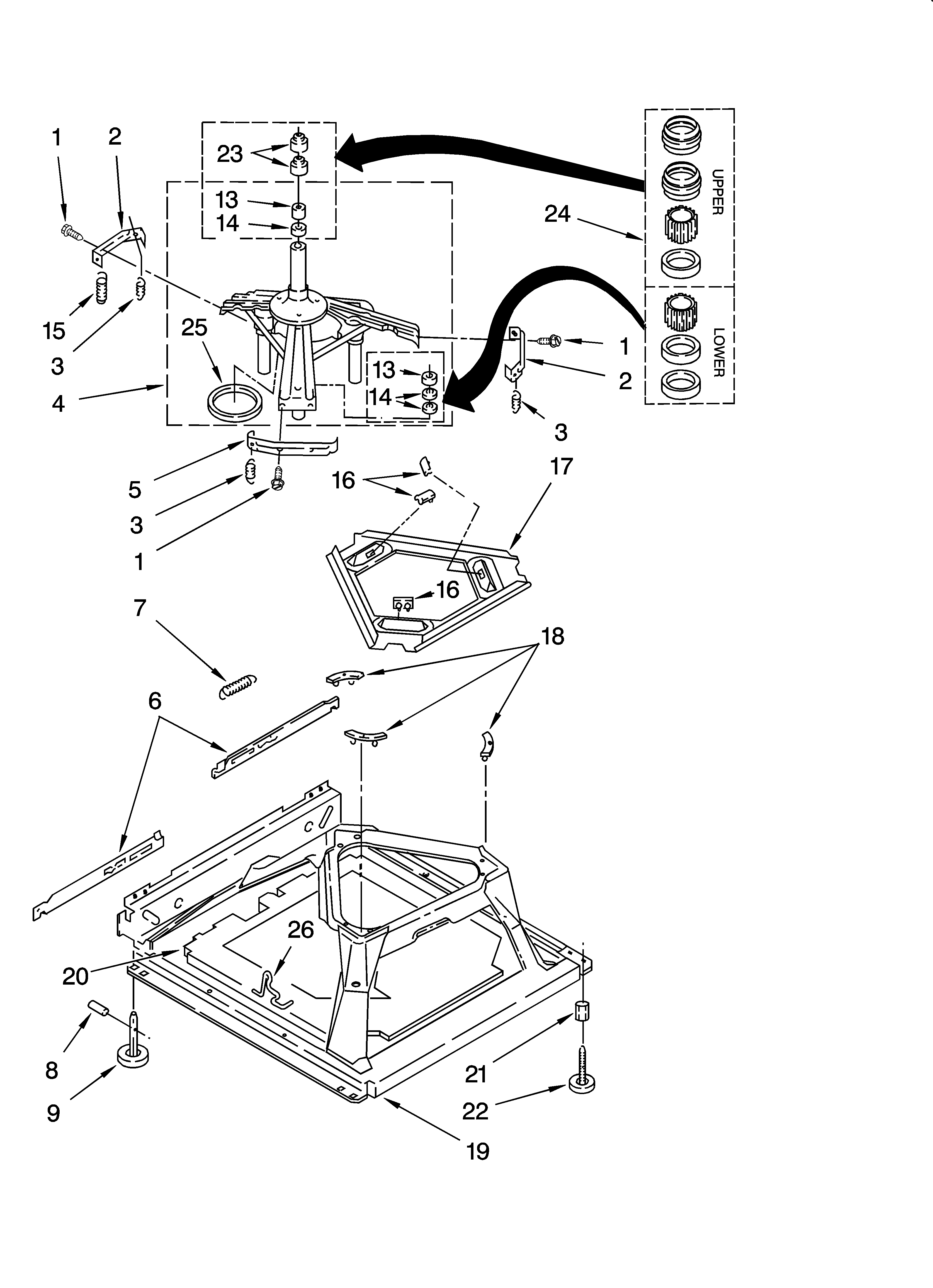 Machine base parts