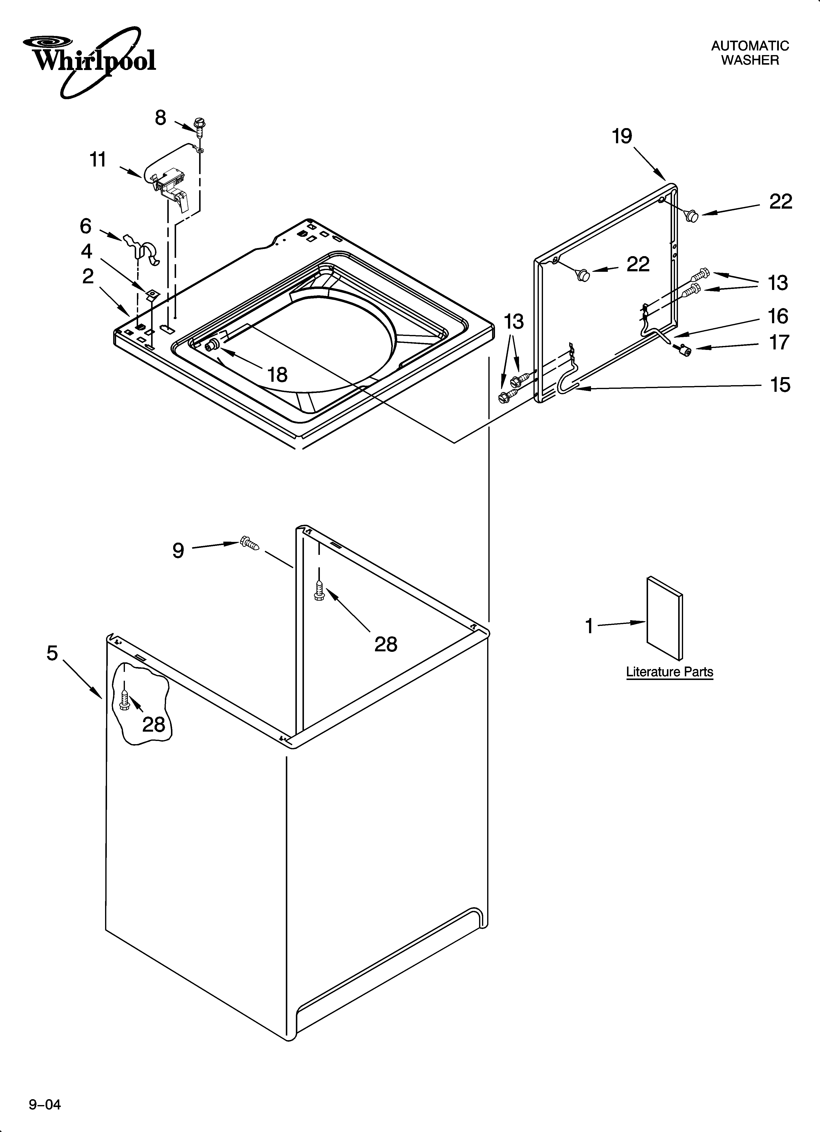 TOP AND CABINET PARTS