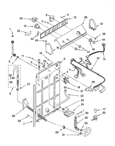 Controls and rear panel parts