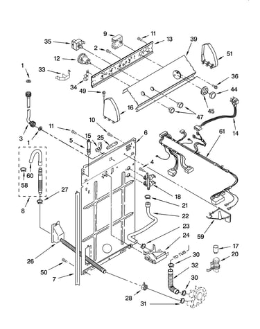 Controls and rear panel parts