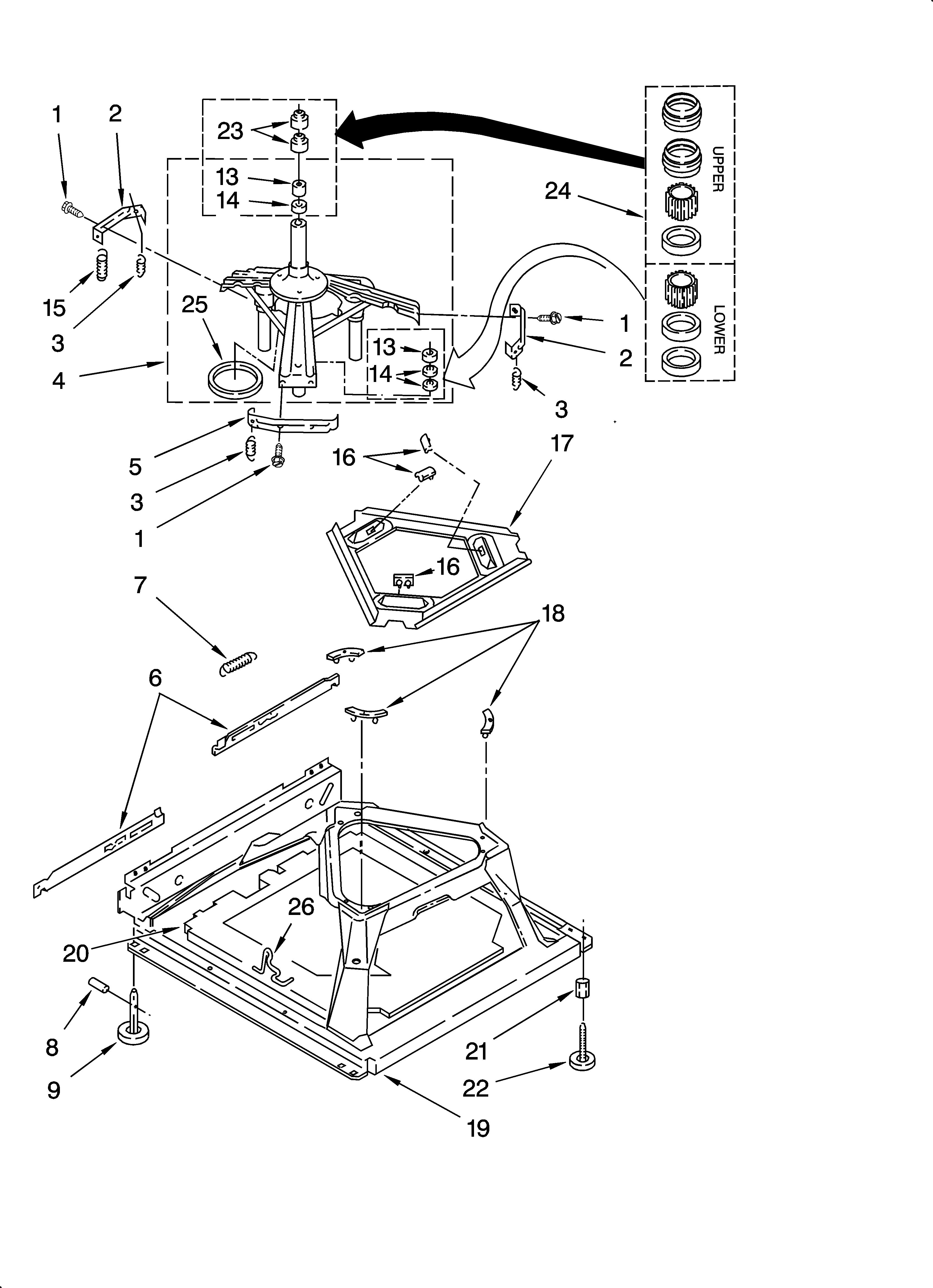 Machine base parts