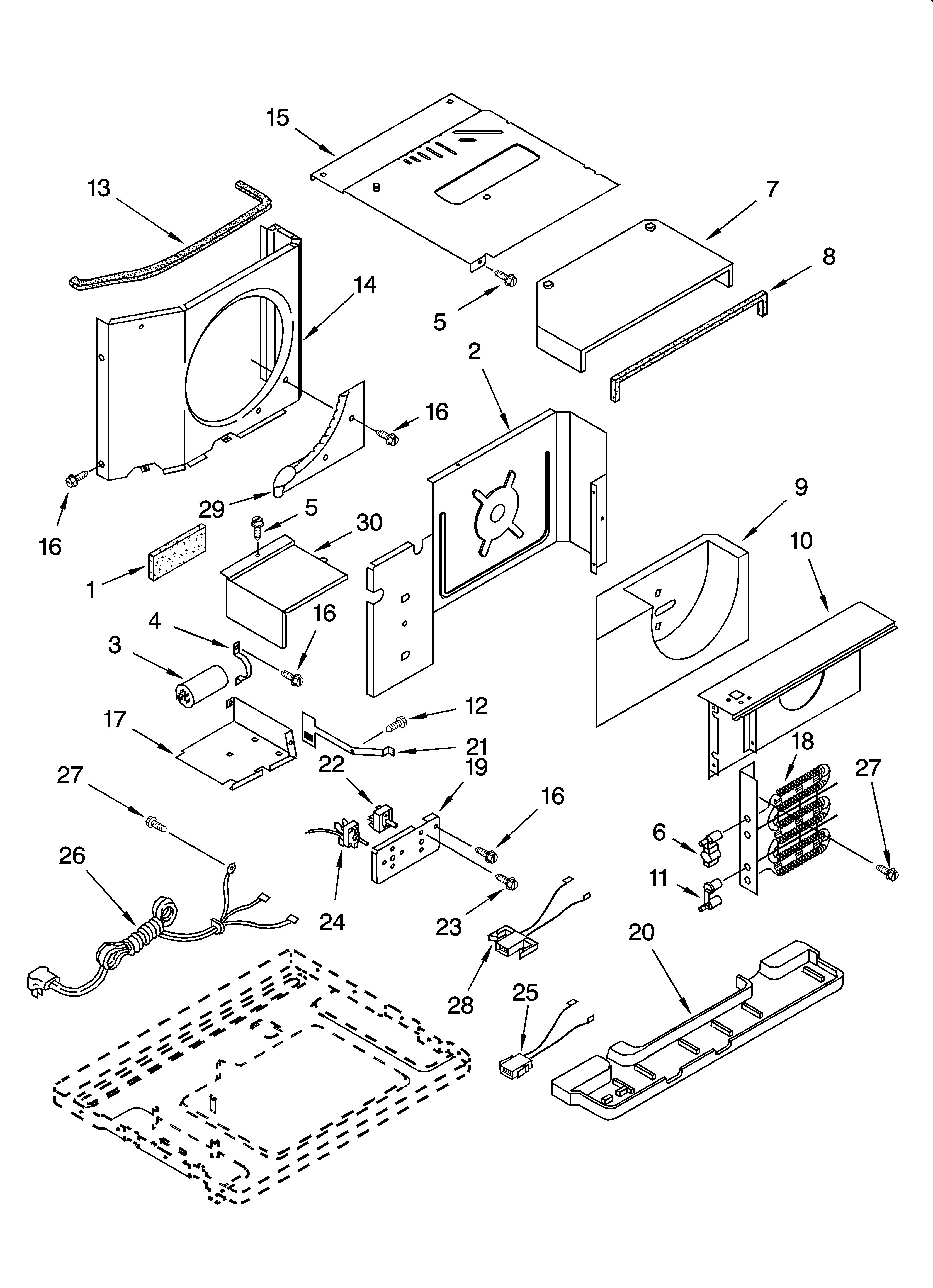 Air flow and control parts