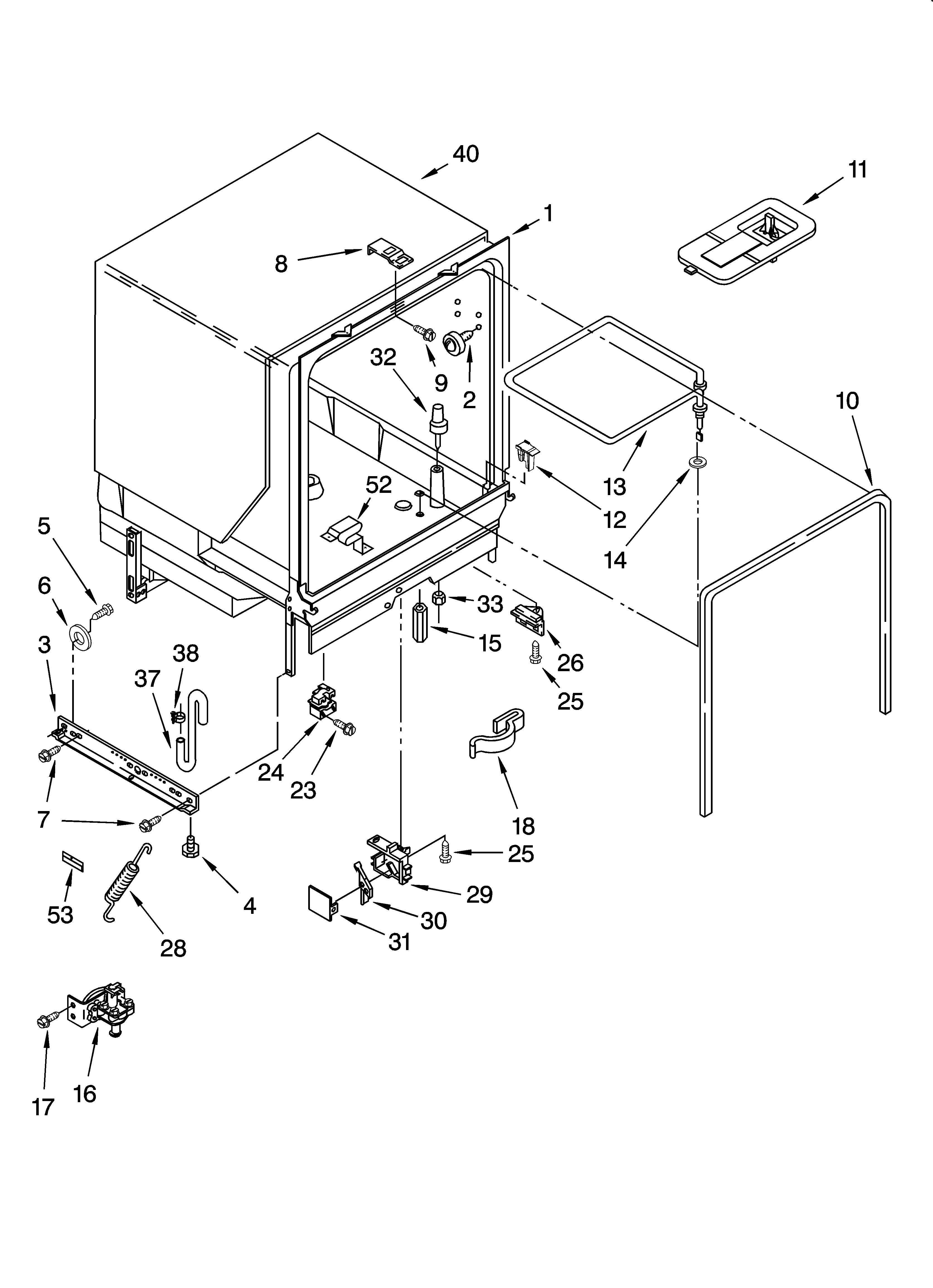 Tub assembly parts