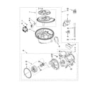 Whirlpool DU1100XTPS8 pump and motor parts diagram