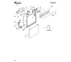 Whirlpool DU860SWSB0 frame and console parts diagram