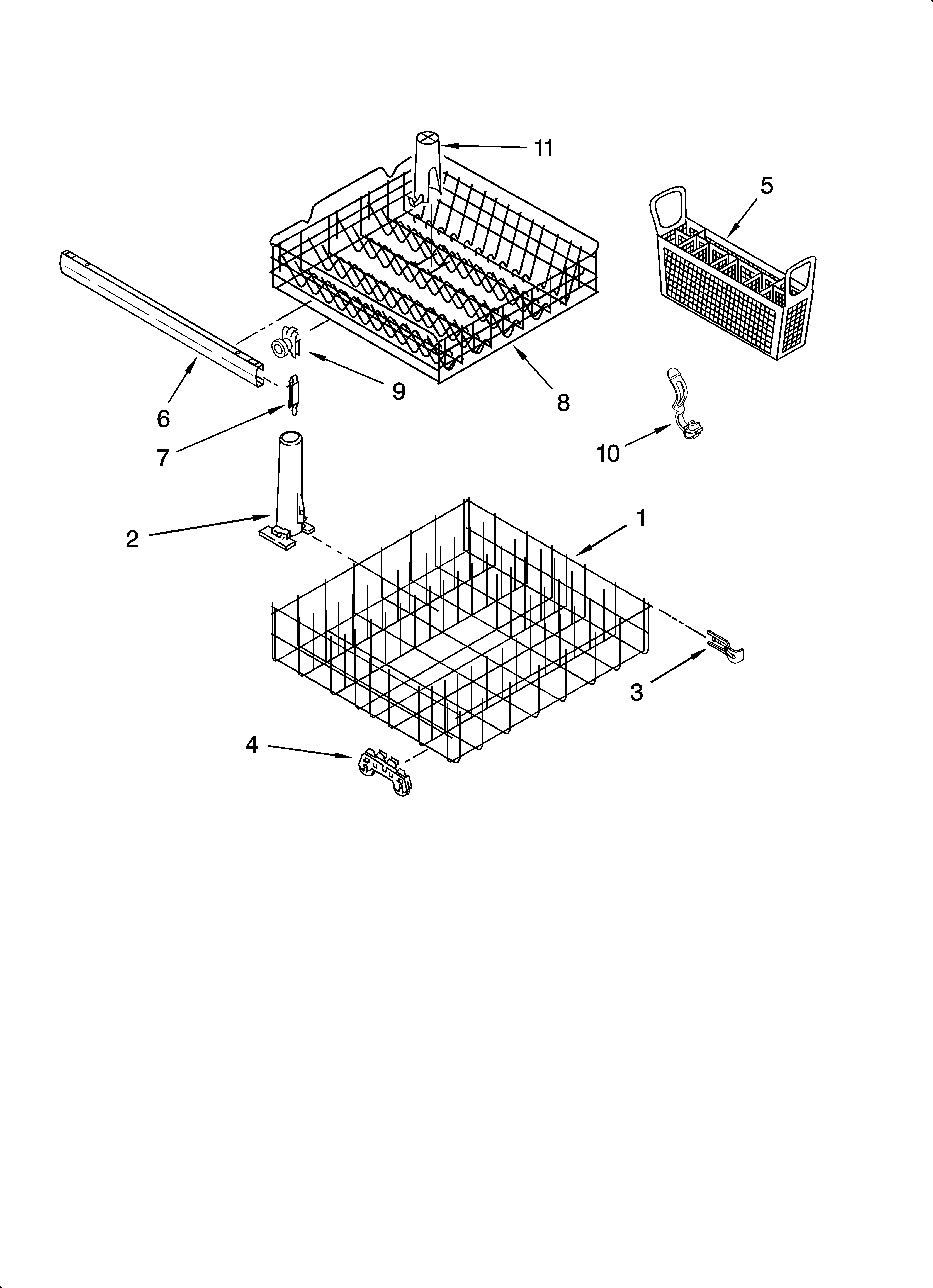 Dishrack parts, optional parts (not included)