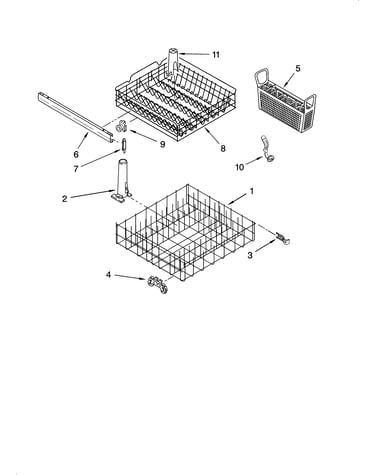 Dishrack parts, optional parts (not included)