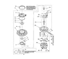 Whirlpool DU930PWSB0 pump and motor parts diagram