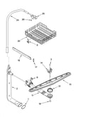 Upper dishrack and water feed parts