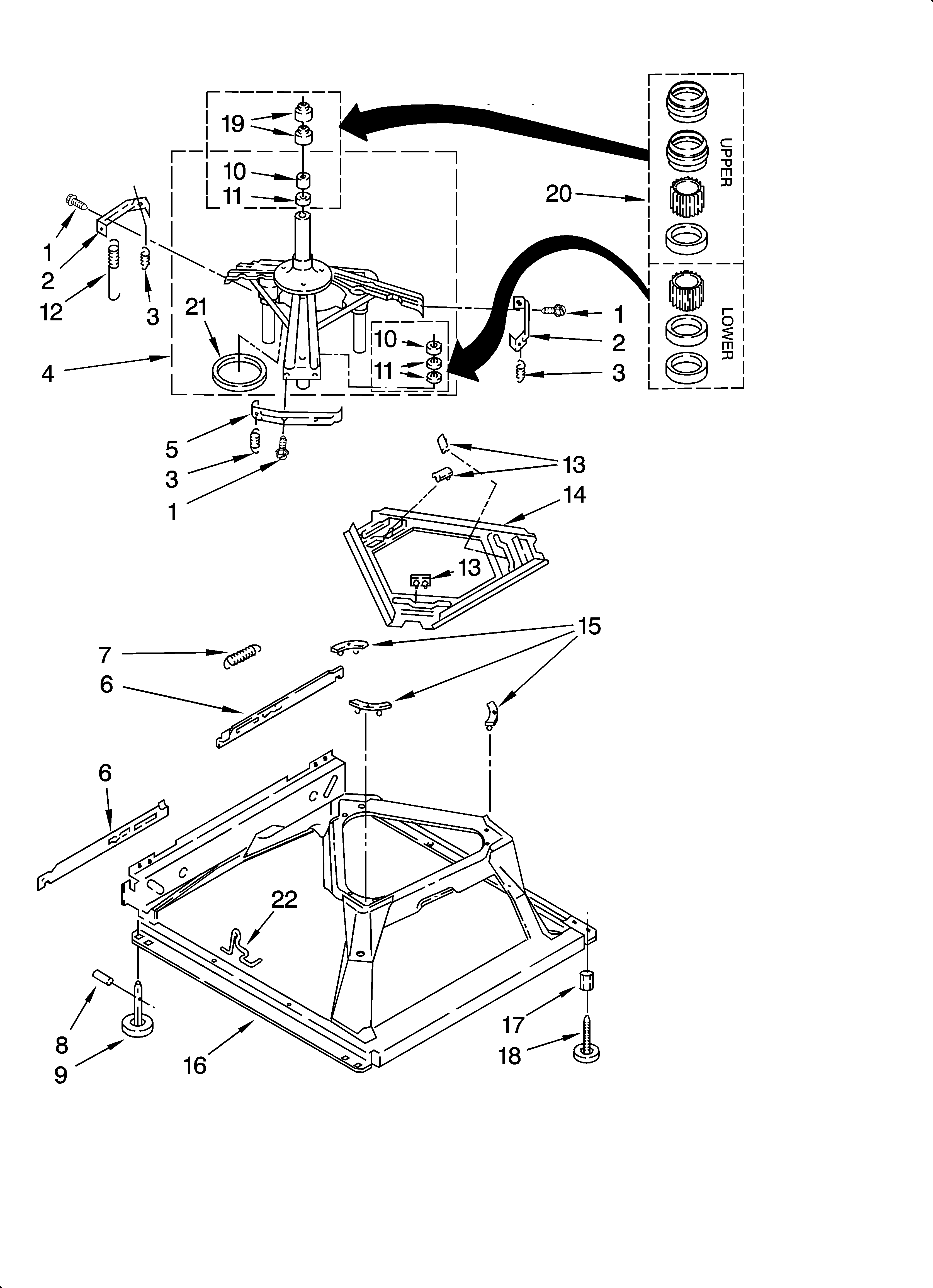 Machine base parts