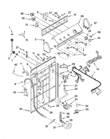 Controls and rear panel parts