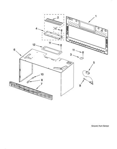 Cabinet and installation parts