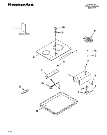 Cooktop parts, miscellaneous parts