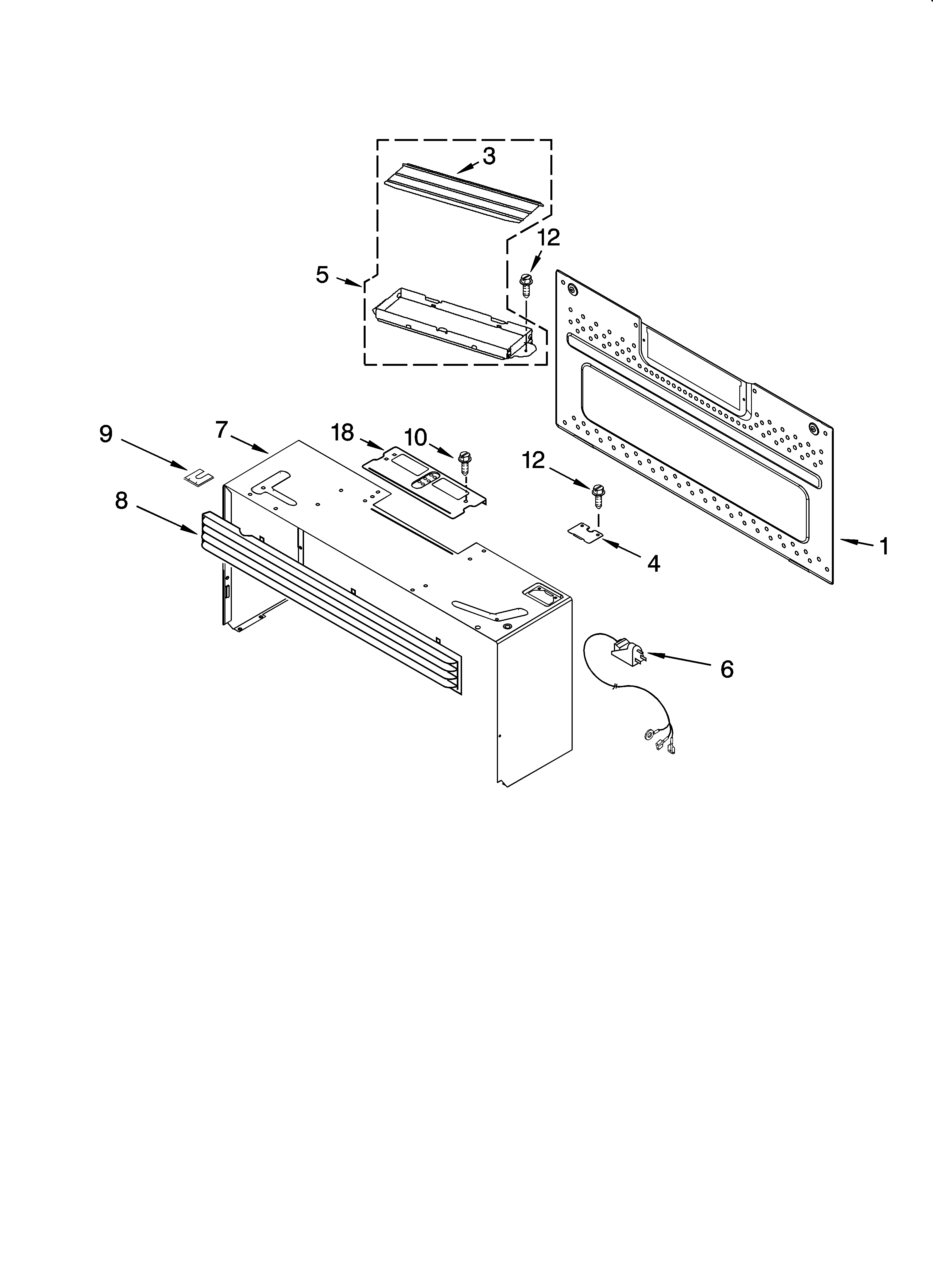Cabinet and installation parts
